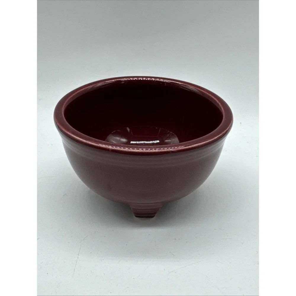 FIESTA Ware TRIPOD Dipping Candle Bowl CINNABAR Retired Item & Color 1998-2001 1